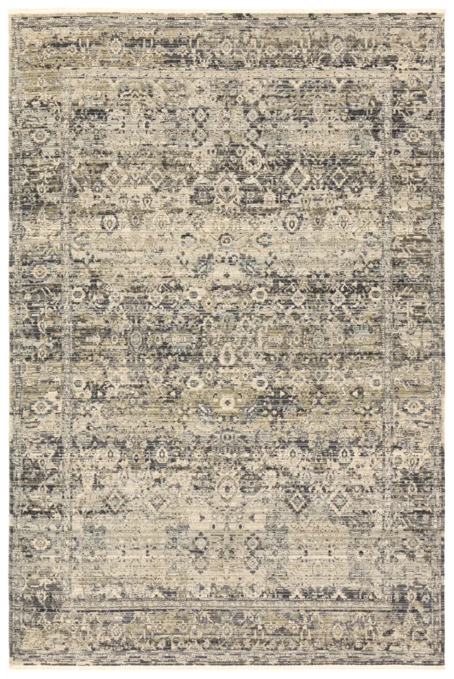 Krasava TEJ03 Outdoor Oriental Blue Area Rug (9'6"x13'6")