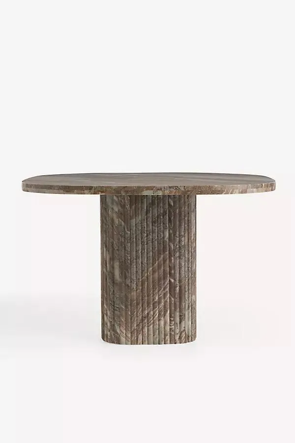 Kanta Square 48" Fluted Marble Dining Table