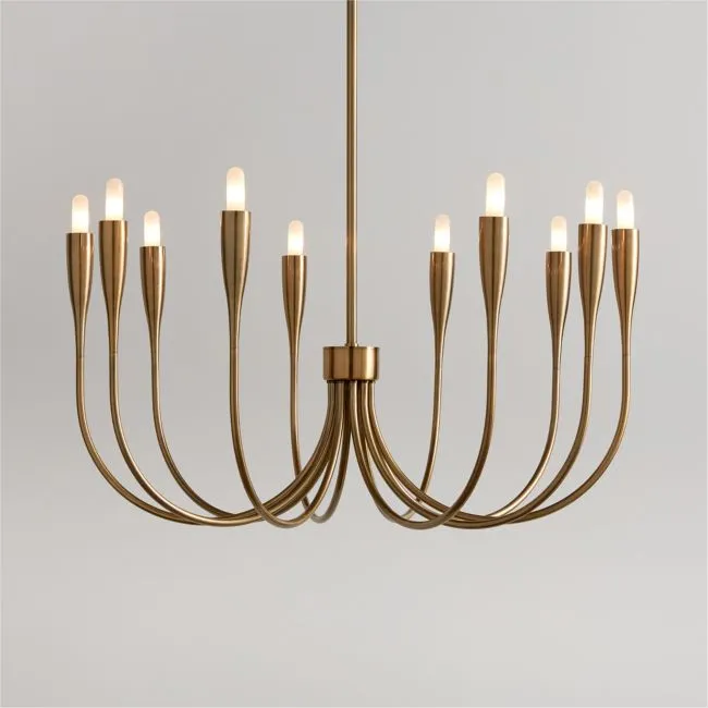 Iiona Small Brass Chandelier Light 25.6"