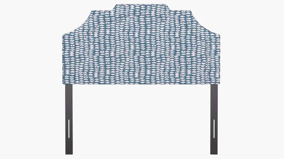 Art Deco Headboard, Dusty Blue Odalisque, Full