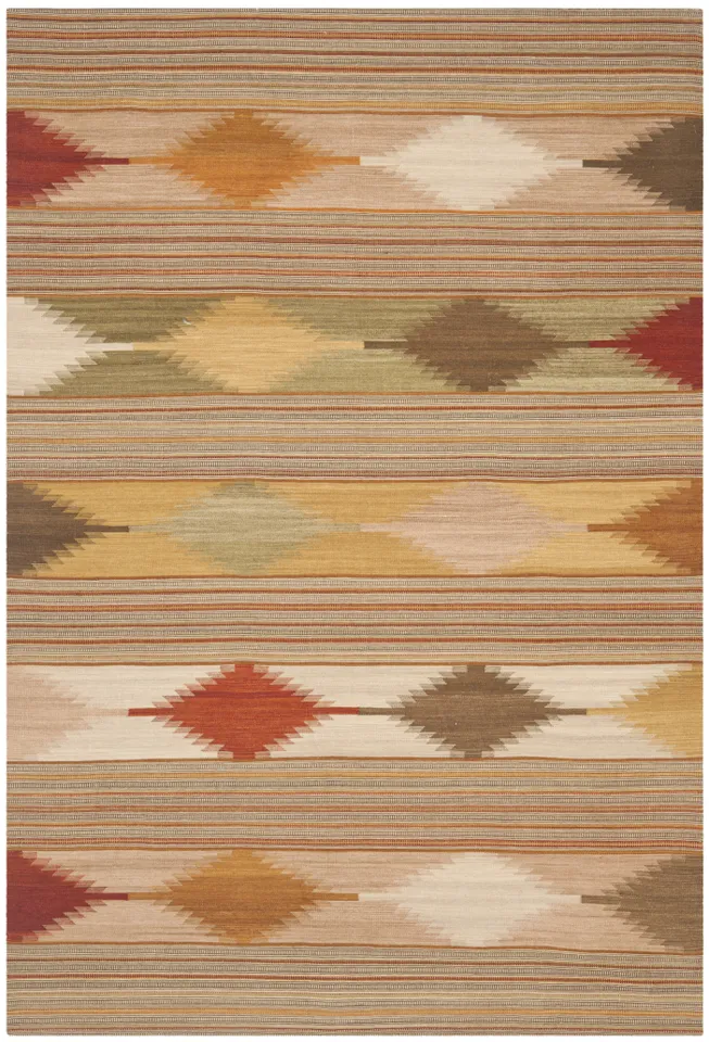 Arlo Home Hand Woven Flatweave Area Rug, NVK175A, Natural/Multi,  8' X 10'