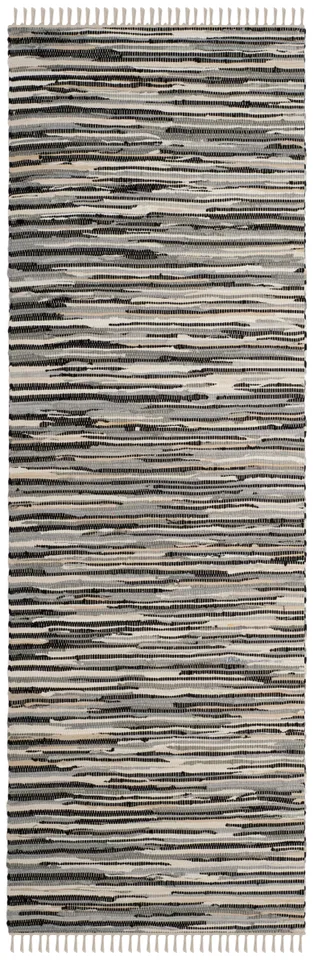 Arlo Home Hand Woven Area Rug, RAR129Q, Black/Multi,  2' 3" X 7'