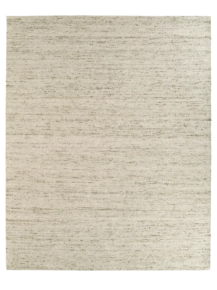 Sitari MLR05 Handwoven Solid Ivory/Green Area Rug (8'6"X11'6")