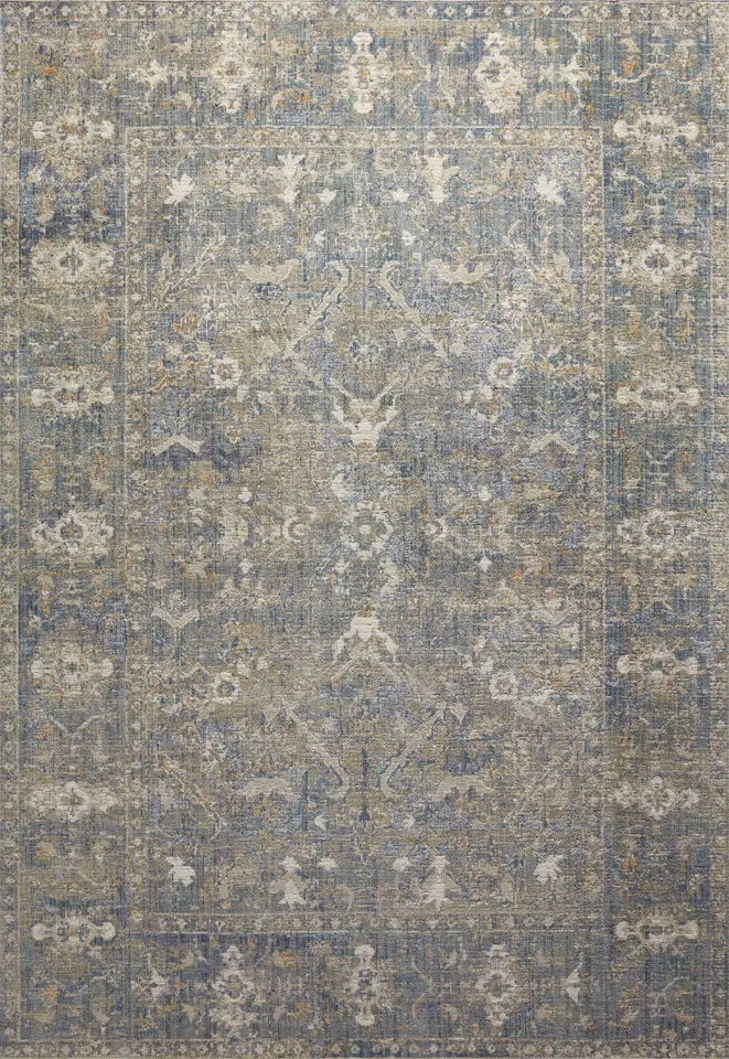 Chris Loves Julia x Loloi Rosemarie Sand / Lagoon 2'-7" x 4'
