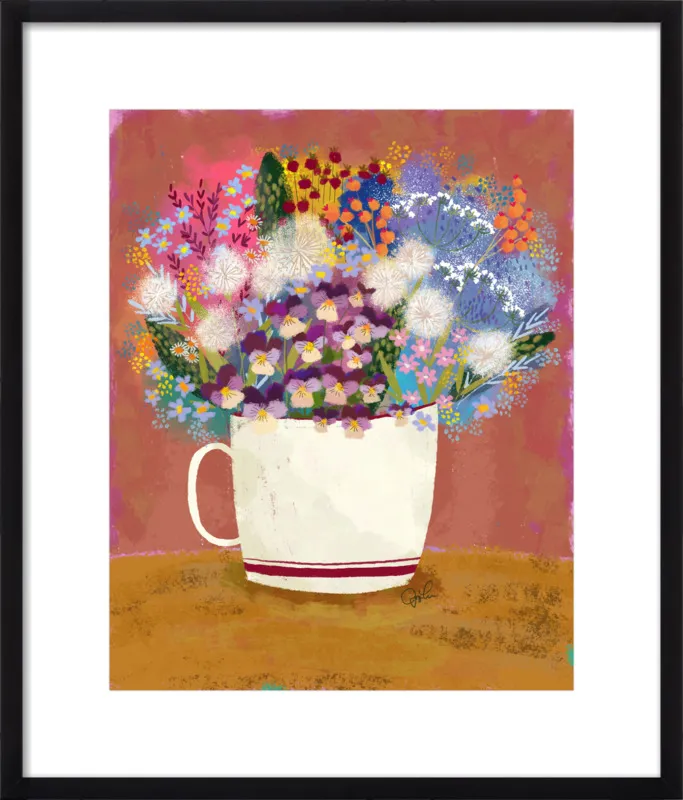 Violas in Russet by Joy Laforme for Artfully Walls