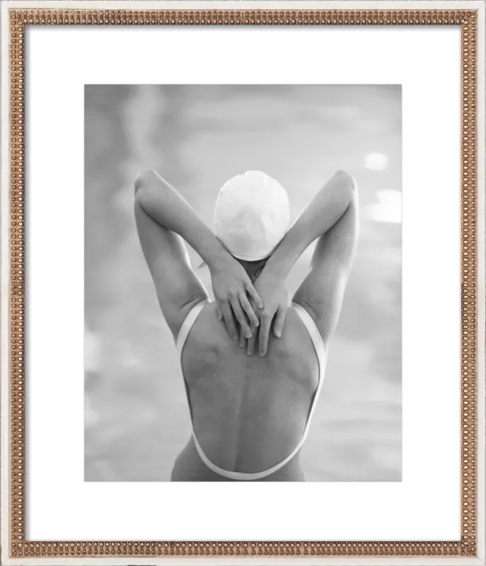The Swimmer with a white  cap by Lucy Snowe for Artfully Walls