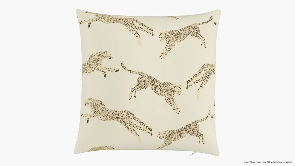 Throw Pillow Cover 18", Desert Cheetah, 18" x 18"