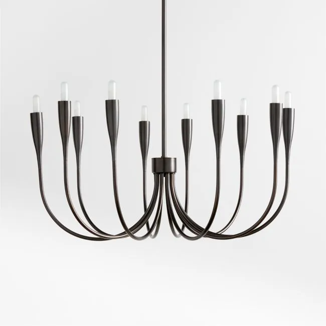 Iiona Small Black Candelabra Chandelier Light 25.6"