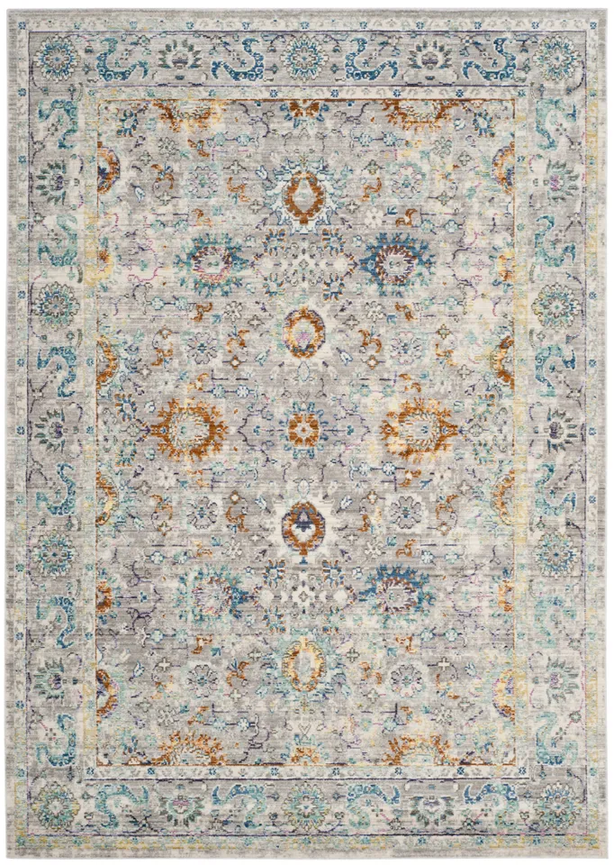 Arlo Home Woven Area Rug, MYS924R, Grey/Multi,  5' X 8'