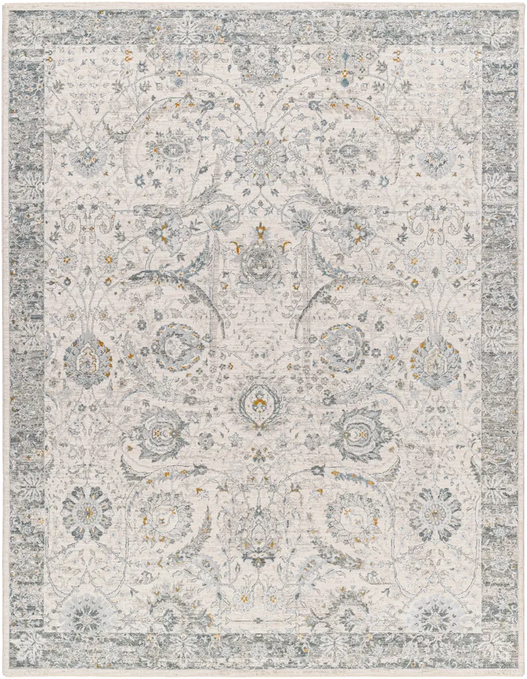 Dresden Beige Indoor 2'7" x 7'3" Machine Woven Rug
