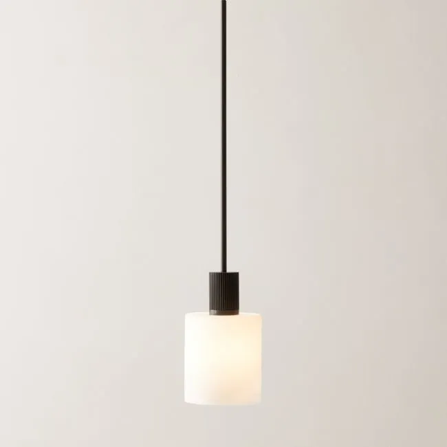 Mirabell Ribbed Blackened Brass Pendant Light