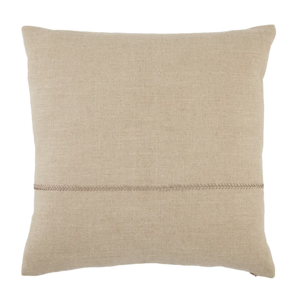 Ortiz Pillow, Beige, 22" x 22"