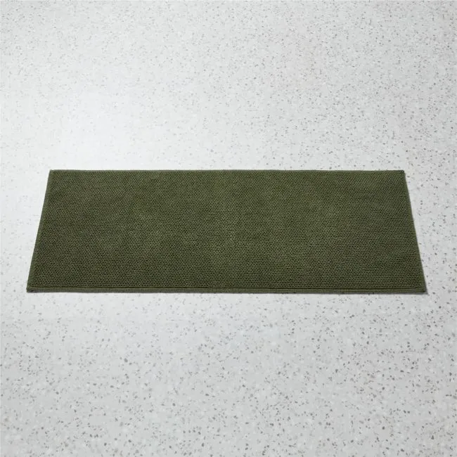 Arlow Organic Cotton Green Bath Runner 24"x60"