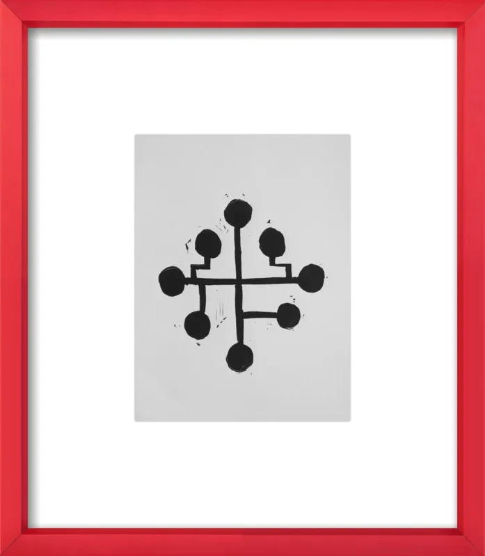 Geometric Midcentury Atomic Print by Stacy Rajab for Artfully Walls