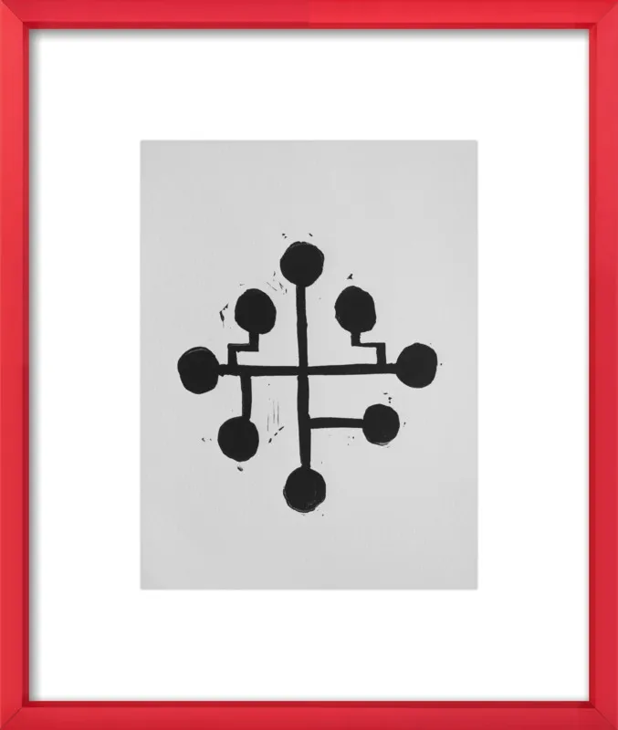 Geometric Midcentury Atomic Print by Stacy Rajab for Artfully Walls
