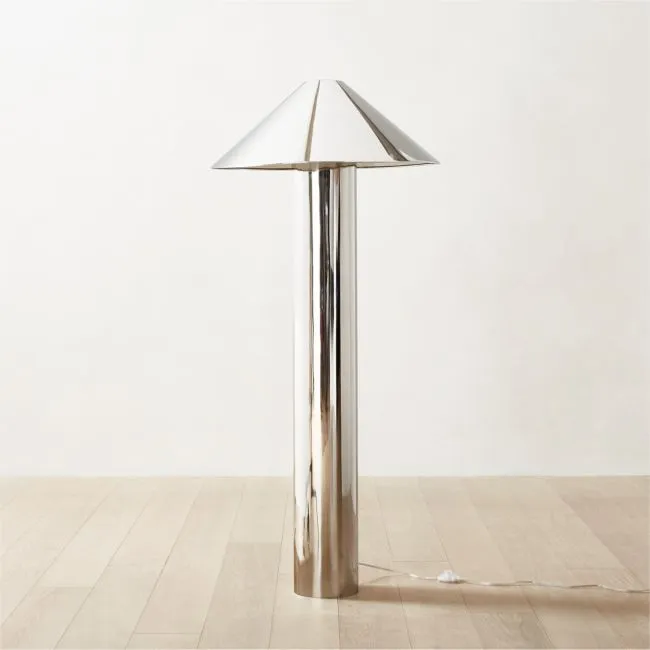 Gigi Polished Stainless Steel Floor Lamp