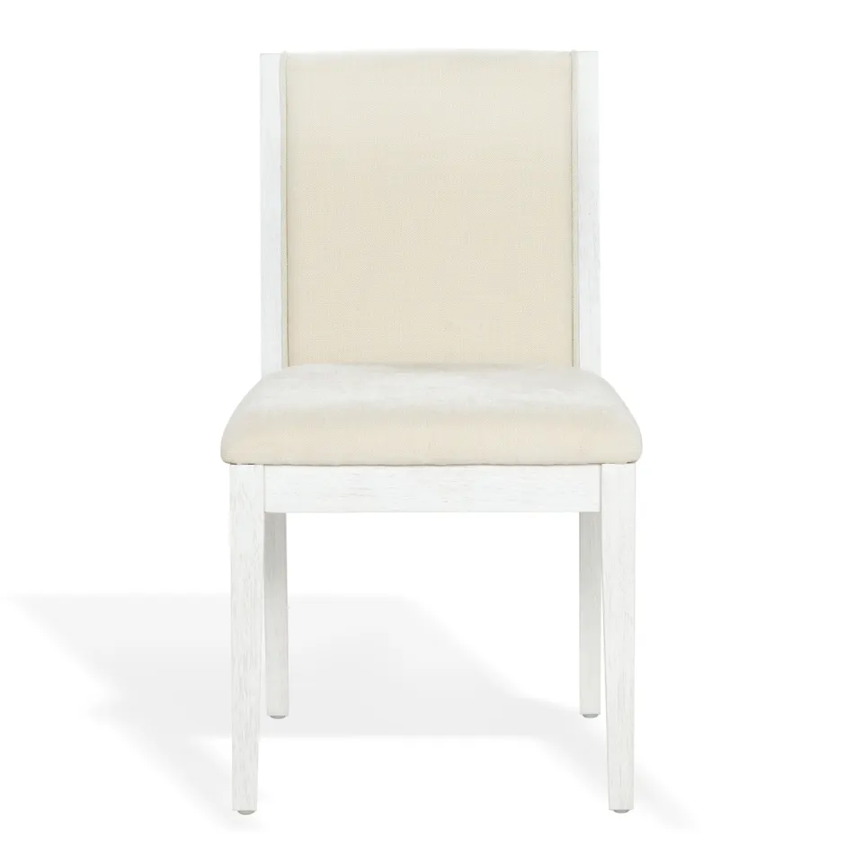 Clarastella Wood Dining Chair - White / Beige