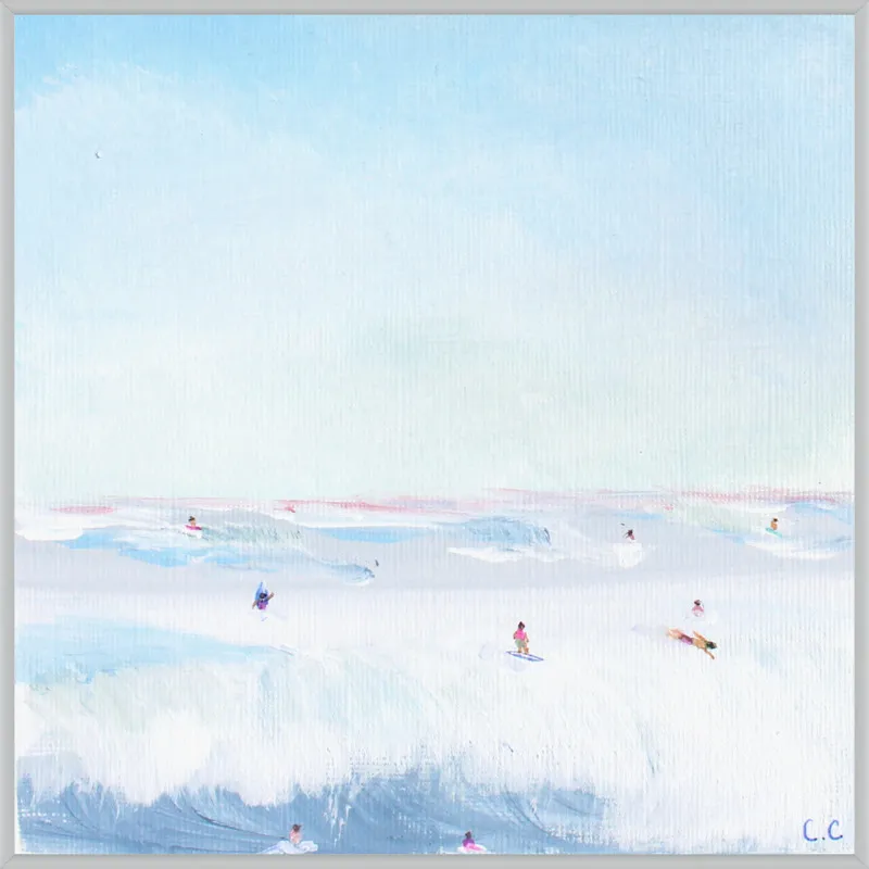 Soft Blue Surf  by Caroline Chriss  for Artfully Walls