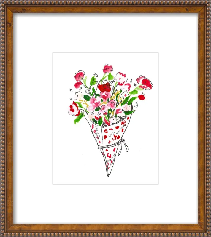 Bodega Flowers in Pink and Red by Larsen McDowell for Artfully Walls
