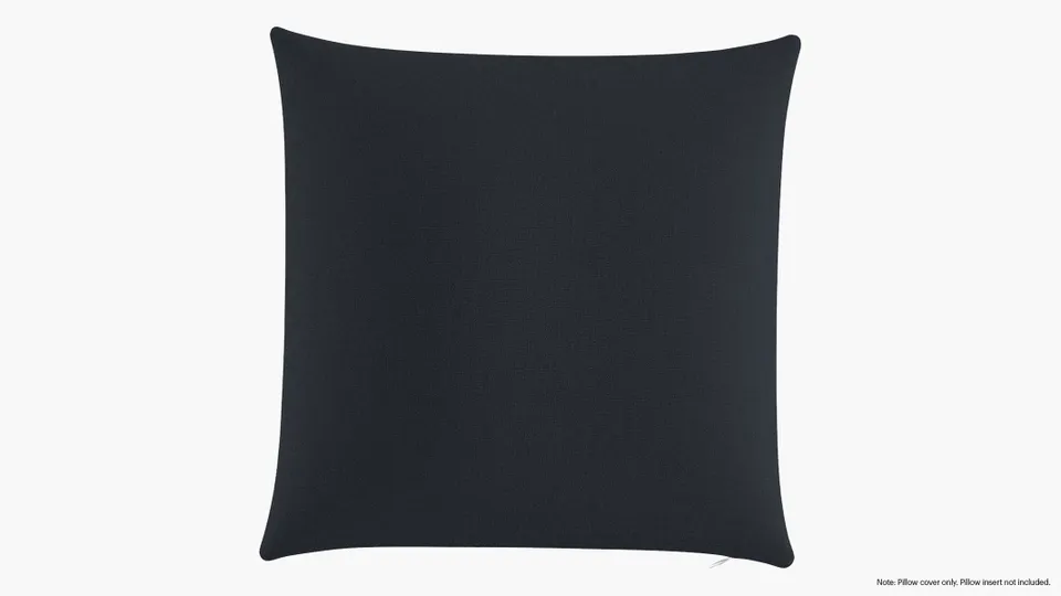 Throw Pillow Cover 22", Navy Everyday Linen, 22" x 22"