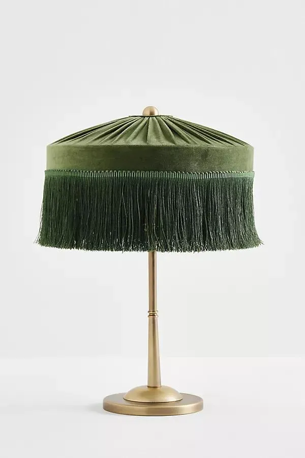 Sinclair Fringe Velvet Table Lamp