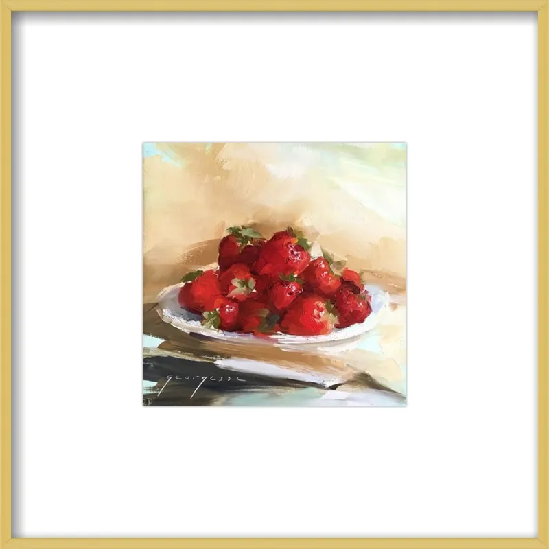 "Summer Strawberries 2" by Georgesse Gomez for Artfully Walls