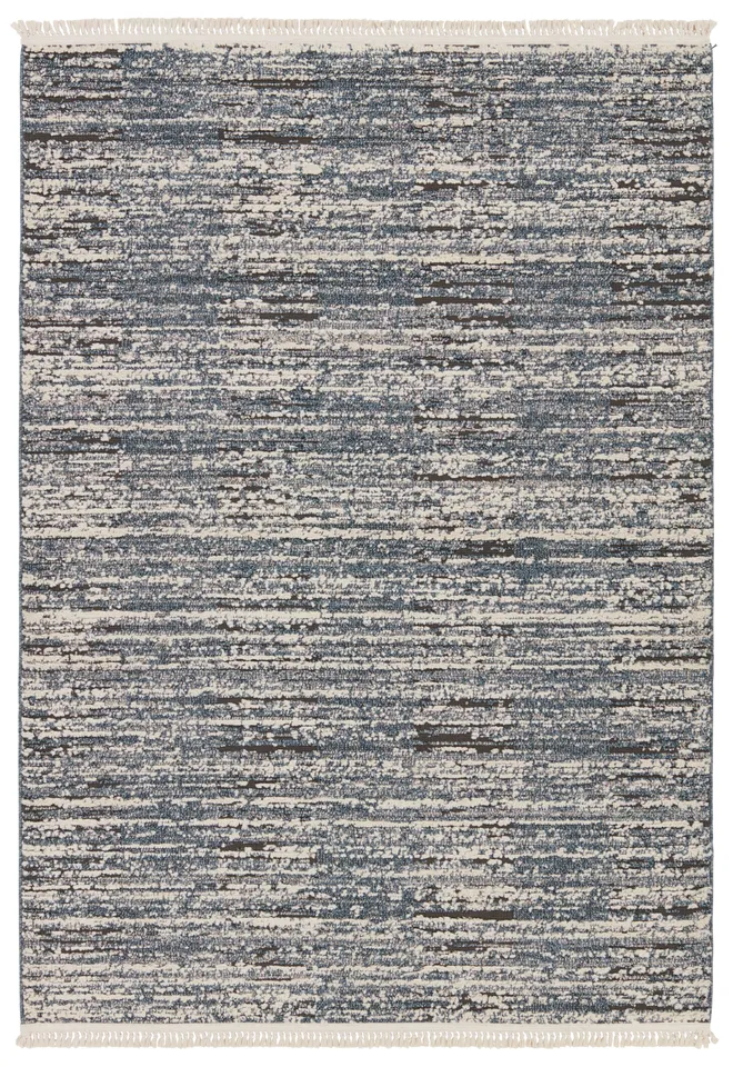 Duna Striped Blue/ Gray Area Rug (6'7"X9'6")