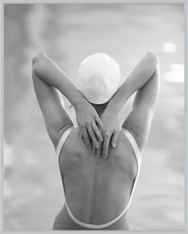 The Swimmer with a white  cap by Lucy Snowe for Artfully Walls