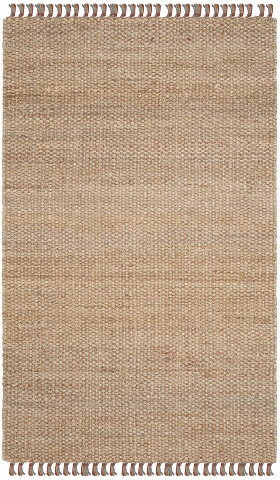 Arlo Home Hand Woven Area Rug, NF455A, Natural/Multi,  4' X 6'