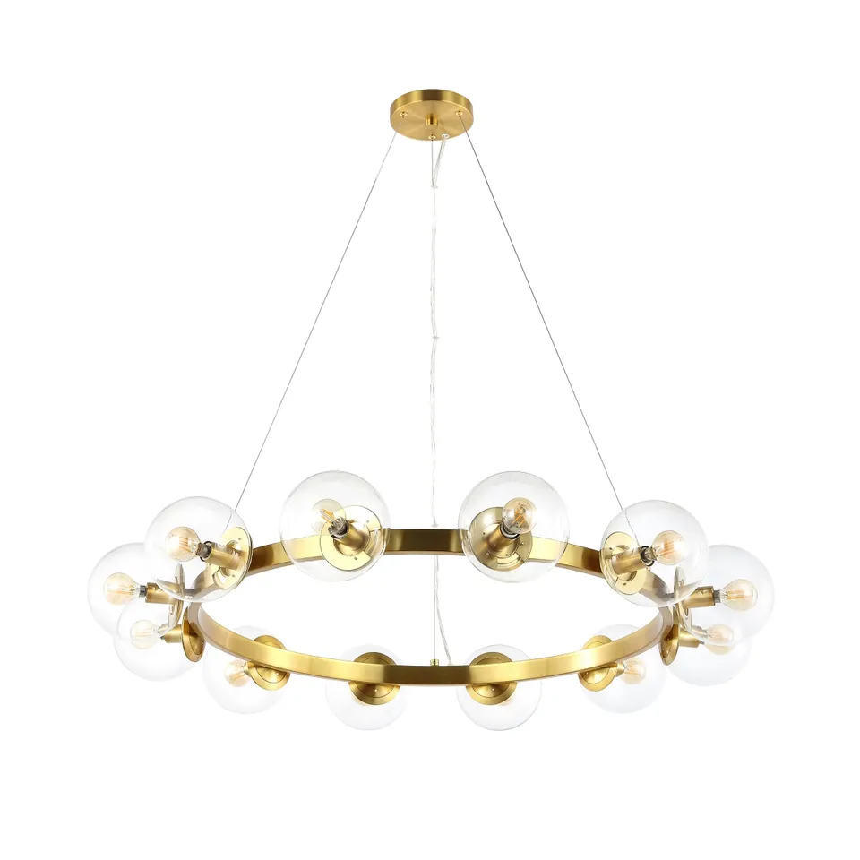 Rylian 12 Light 38" Chandelier - Brass