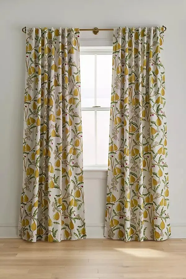 Pera Cotton Pear Printed Blackout Curtain