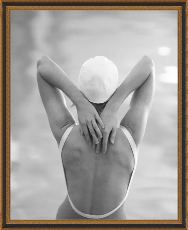 The Swimmer with a white  cap by Lucy Snowe for Artfully Walls