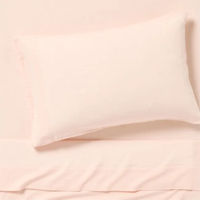 Supersoft Pink 100% Organic Cotton Gauze Kids Twin Sheet Set
