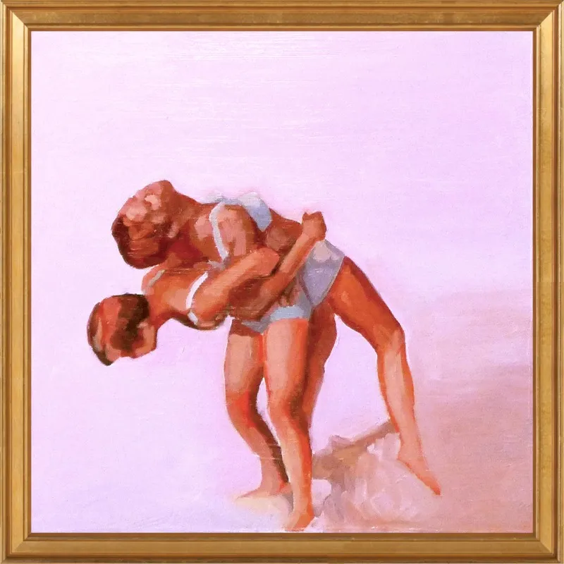 wrestling by Mary Sinner for Artfully Walls
