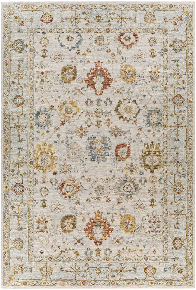 Reina Beige Indoor 2'7" x 10' Machine Woven Rug