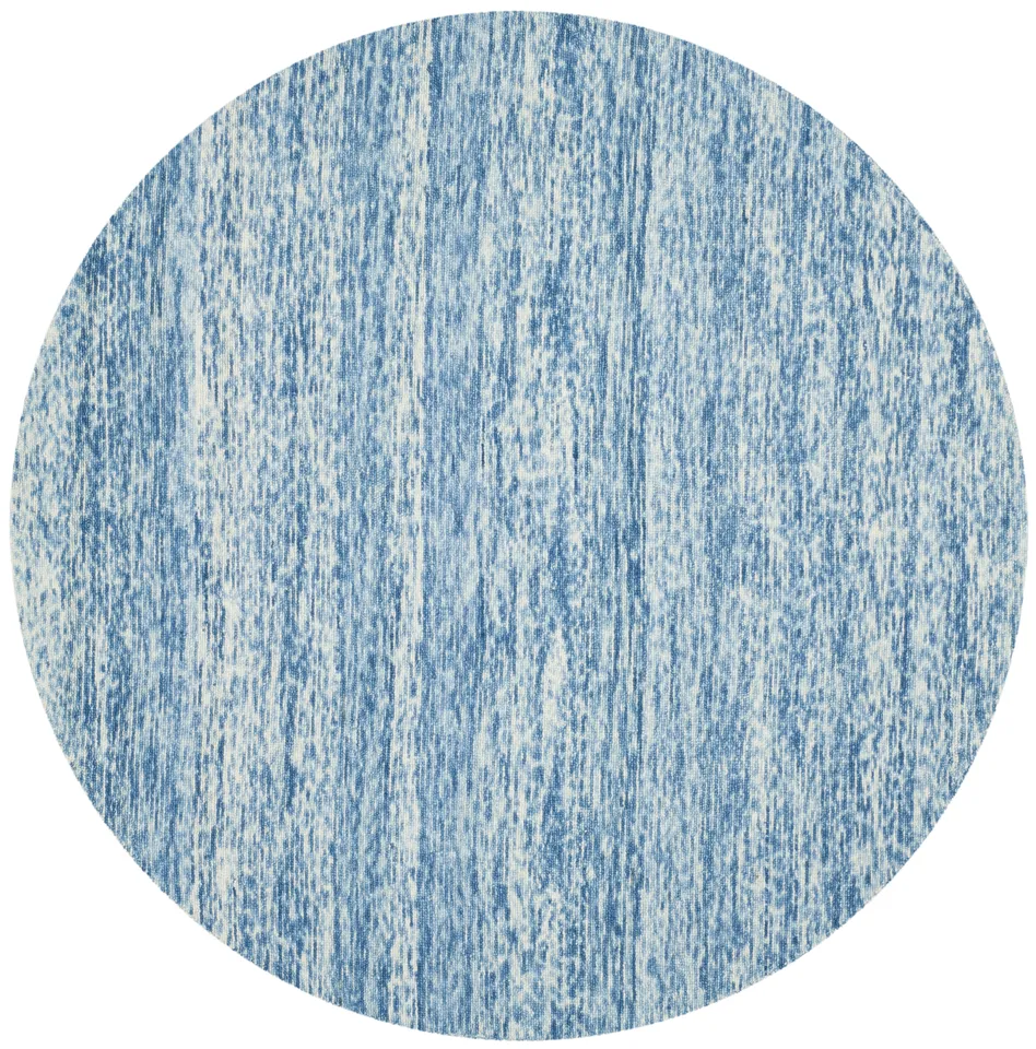 Arlo Home Hand Loomed Area Rug, HIM120A, Blue,  6' X 6' Round