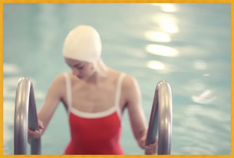Swimmer in a Red Suit by Lucy Snowe for Artfully Walls