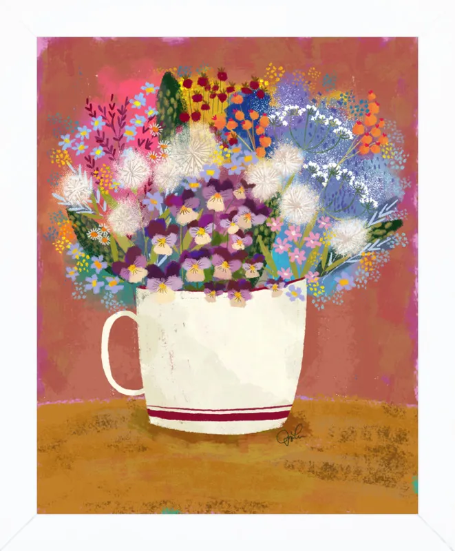 Violas in Russet by Joy Laforme for Artfully Walls
