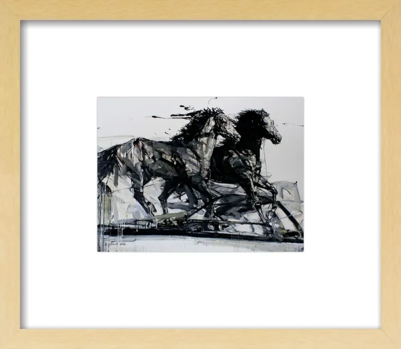 Black Stallions by Shao Y. Zhang for Artfully Walls
