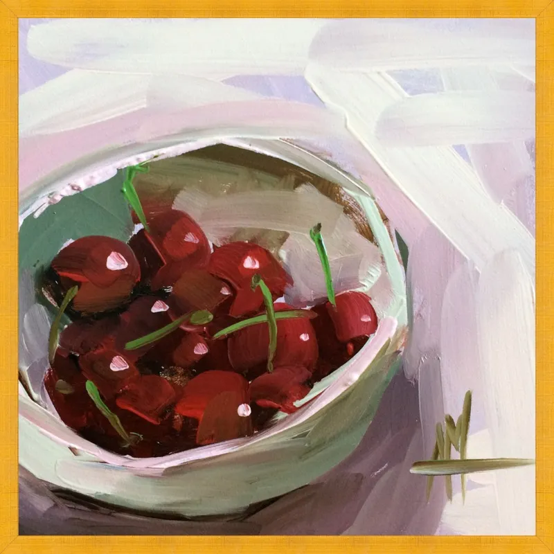 bowl of cherries no. 7 by Angela Moulton for Artfully Walls