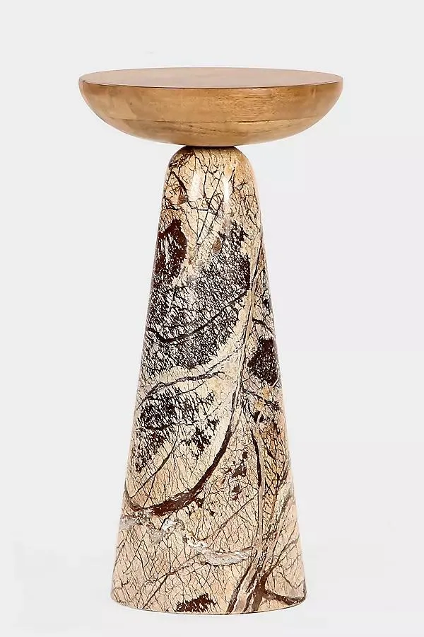 Twin Marble Drink Table