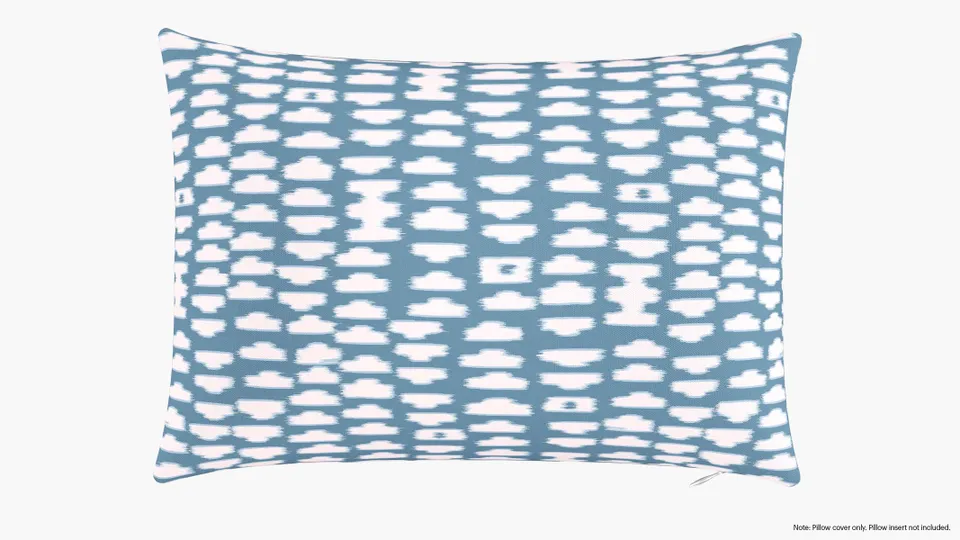 Throw Pillow Cover 14" x 20", Dusty Blue Odalisque, 14" x 20"