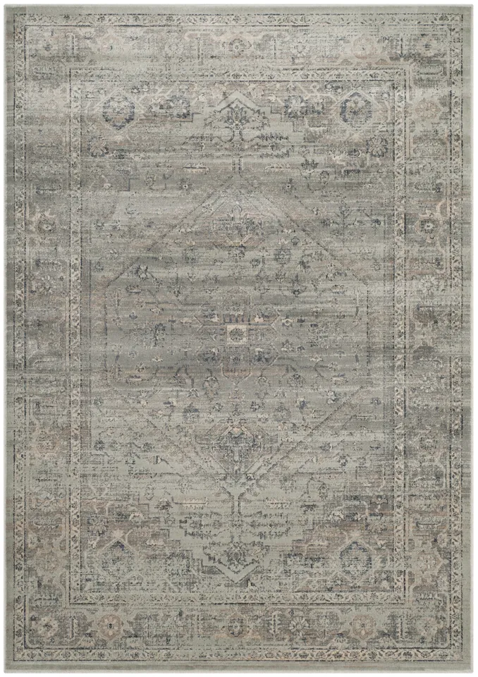 Arlo Home Woven Area Rug, VTG123-7662, Light Blue,  4' X 5' 7"