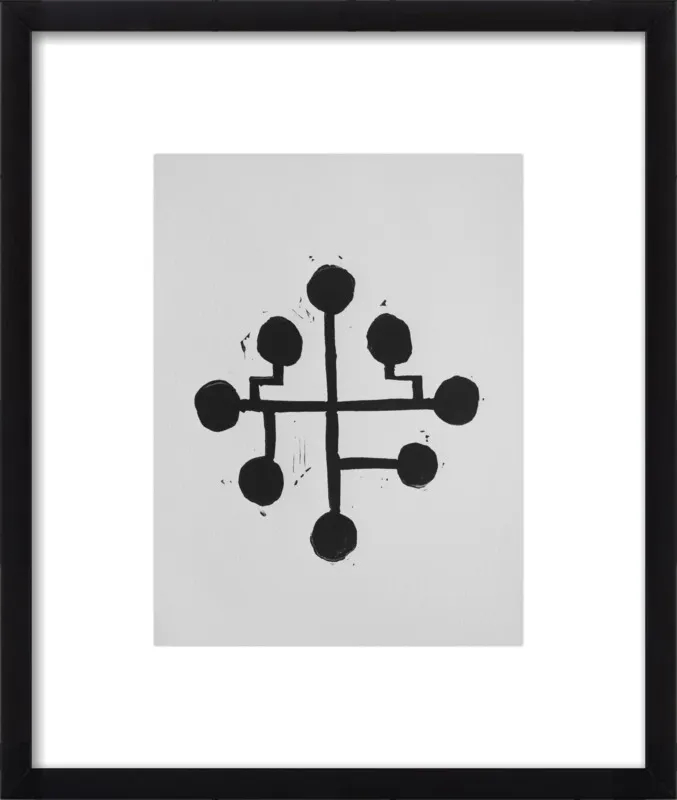 Geometric Midcentury Atomic Print by Stacy Rajab for Artfully Walls