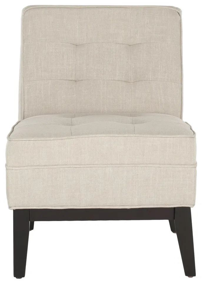 Angel Tufted Armless Club Chair - Off White