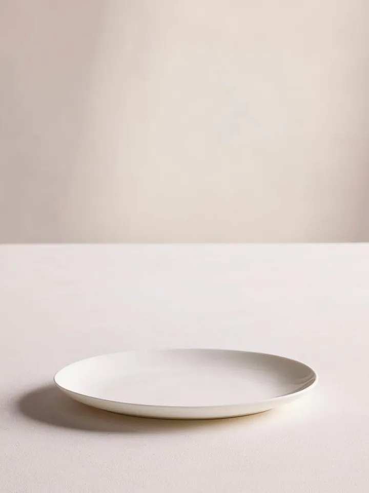 House Oval Dish, Small, Bone China, White