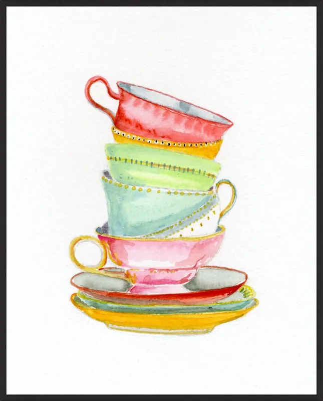 Teacups by Miri Eshet for Artfully Walls