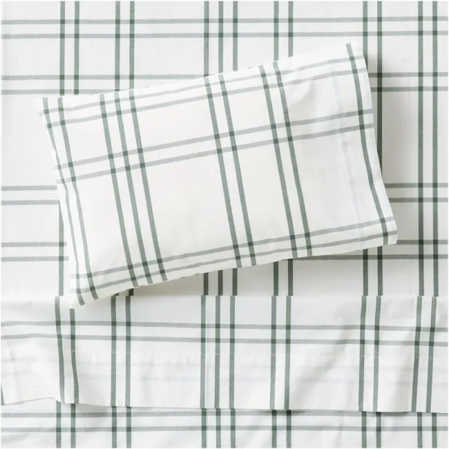 Stax Pine Green 100% Organic Cotton Toddler Sheet Set