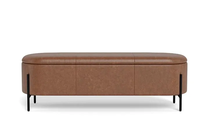 Fiona Leather Storage Bench