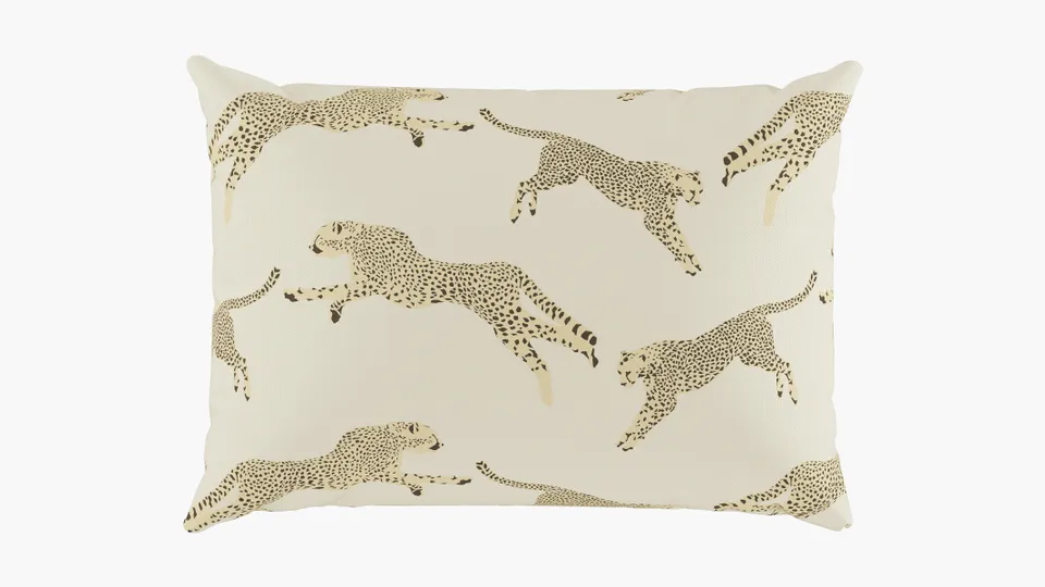 Outdoor 14" x 20" Lumbar Pillow, Desert Cheetah, 14" x 20"